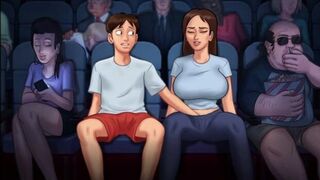 Jenny and Harry make some romantic moments in flim hall when then goto there in summer time saga New - porn video