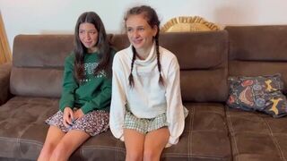 modest girls in the entrance were very cold and agreed to have sex with unfamiliar guys - porn video