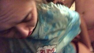 Cheating native teen takes dick doggy style and cums while bf is getting beer - porn video