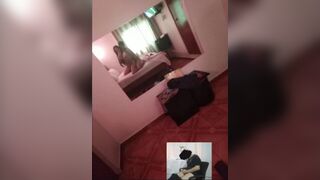 I visit a good friend and my cuckold husband listens to everything on his cell phone - porn video