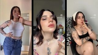 Alternative Hottie Sexy Smoking Compilation - porn video