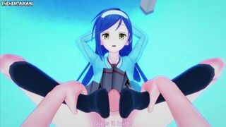 Fumino Furuhashi from We Never Learn Bokuben Gives You A Footjob Hentai POV - porn video