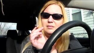 Sexy Smoking in my car - porn video