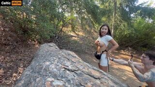 Nicole Doshi Seduces Man Into Public Sex in Beverly Hills Forest - porn video